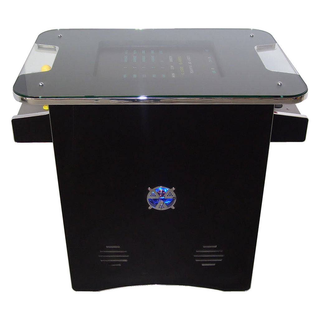 Retro Cocktail Table Arcade Machine Black and Chrome - Arcade Depot