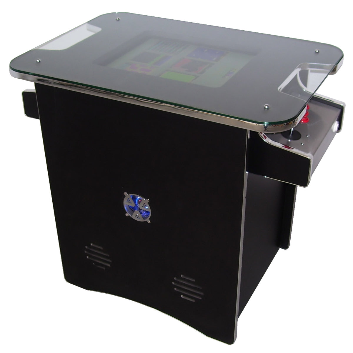 Retro Cocktail Table Arcade Machine Black and Chrome - Arcade Depot
