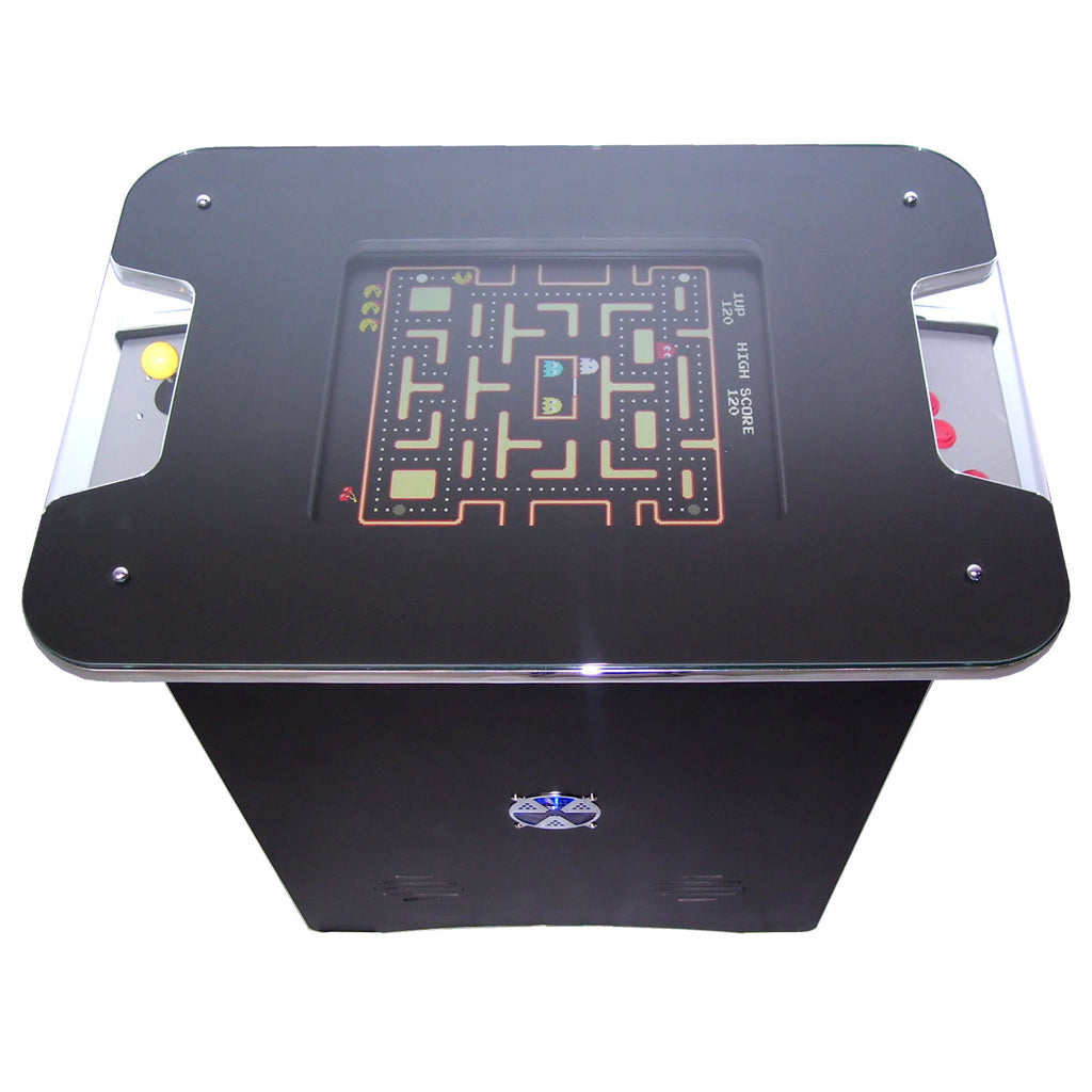 Retro Cocktail Table Arcade Machine Black and Chrome - Arcade Depot
