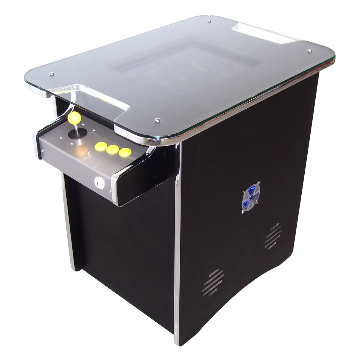 Retro Cocktail Table Arcade Machine Black and Chrome - Arcade Depot