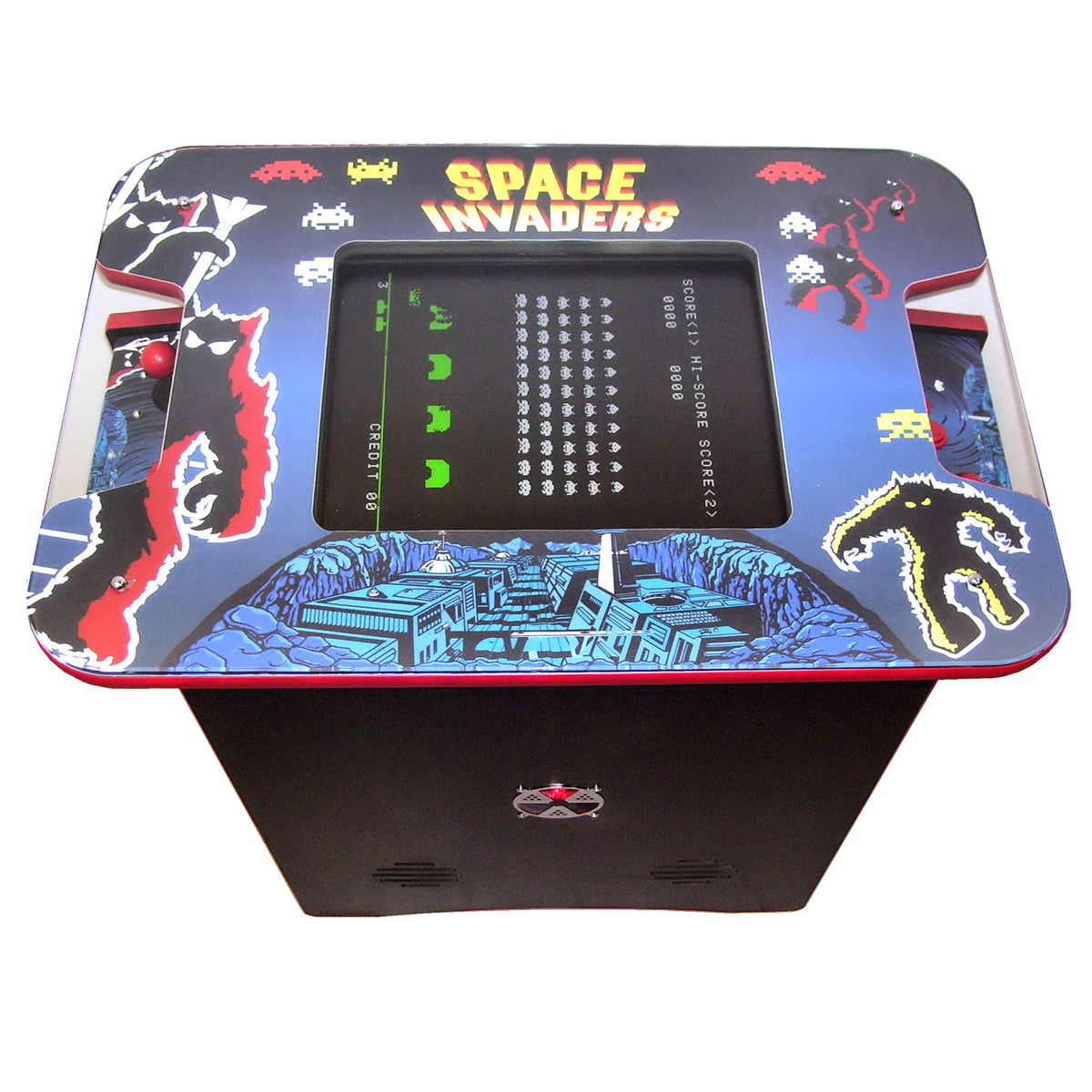 Space Invader Themed Table Arcade Machine 60 or 400 Classic Arcade Games - Arcade Depot