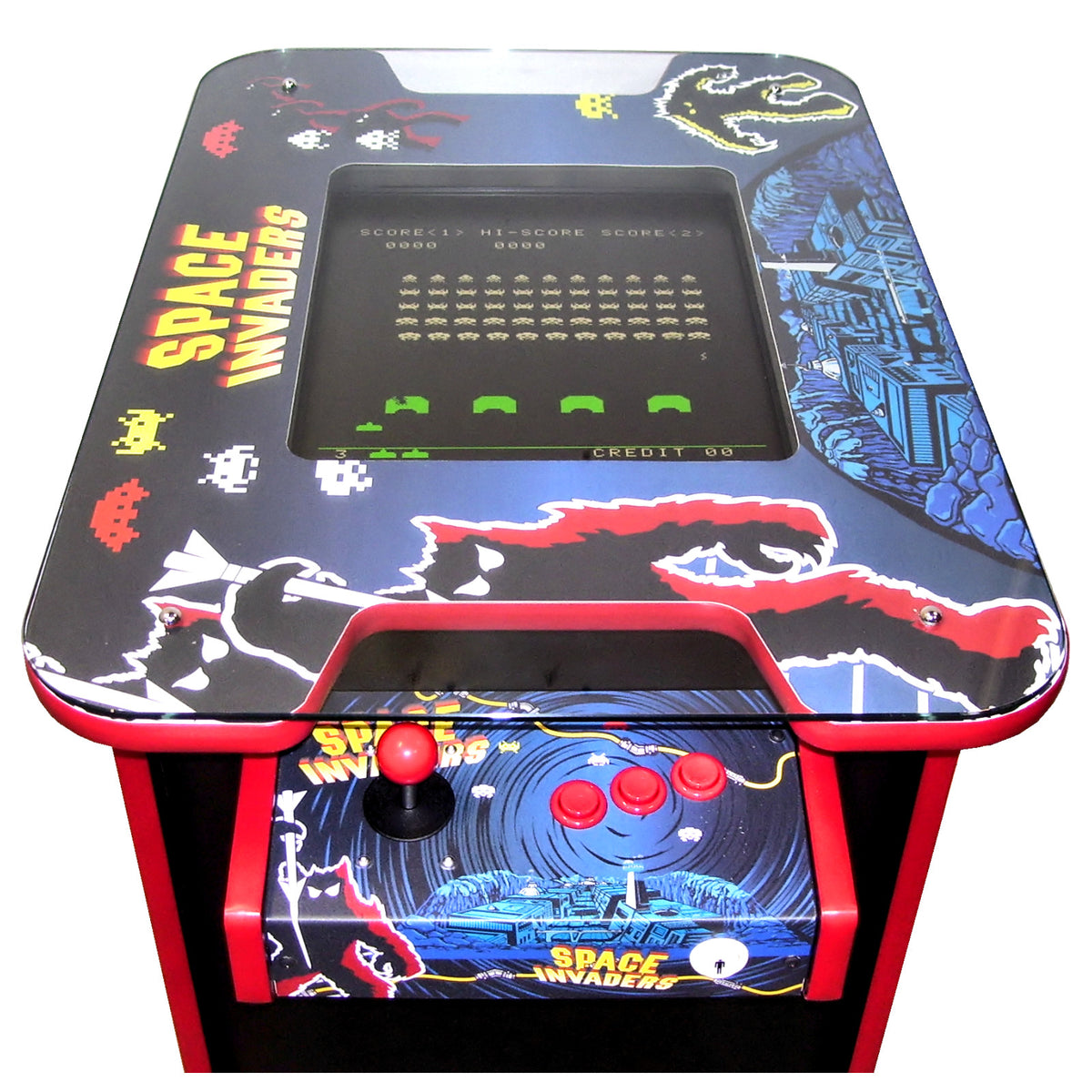 Space Invader Themed Table Arcade Machine 60 or 400 Classic Arcade Games - Arcade Depot